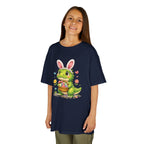 Kids Dinosaur Easter Bunny T-Shirt — T-Rex With Bunny Ears & Eggs Tee - InkAndThreadPrints