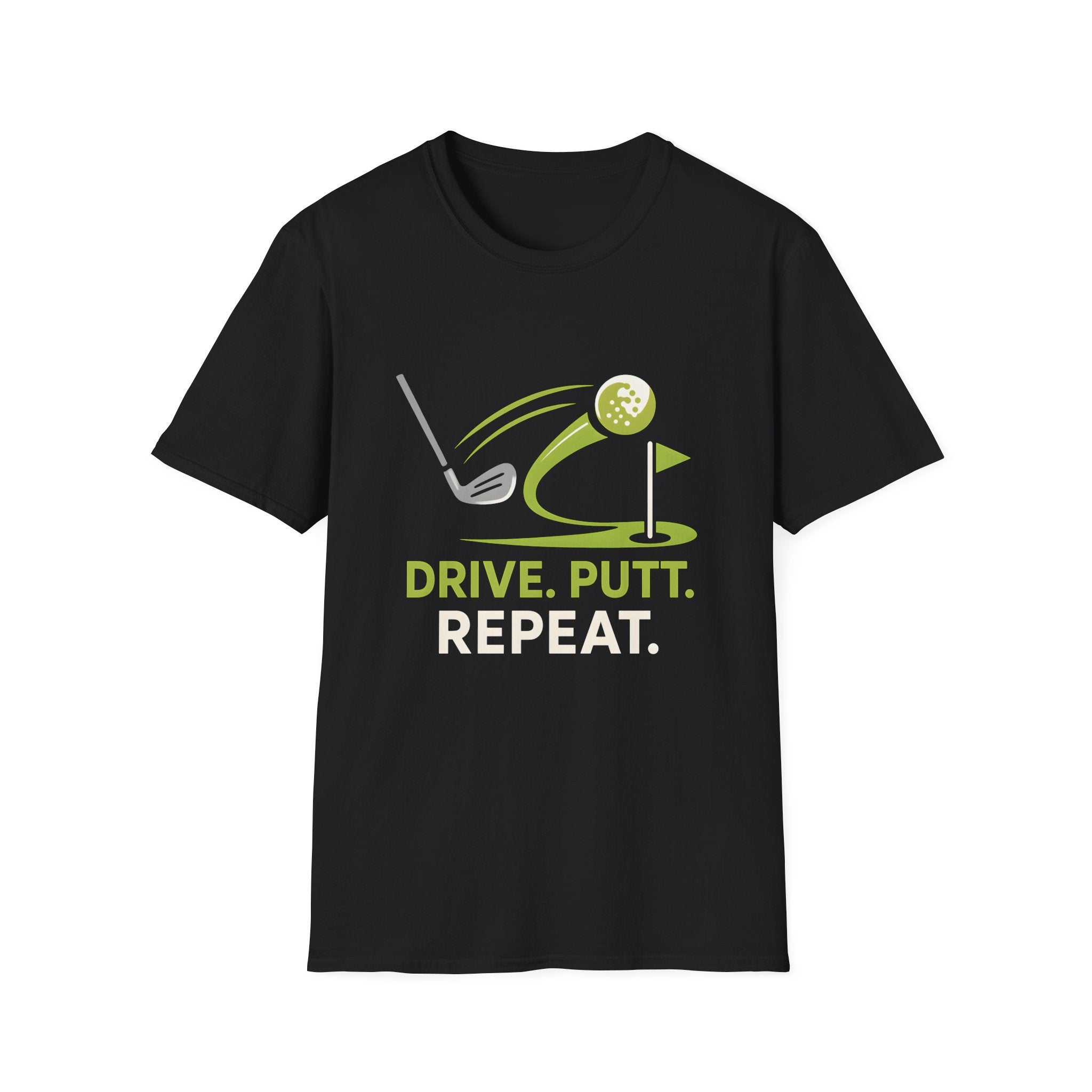 Golf T-Shirt — "Drive. Putt. Repeat." Graphic Tee for Golfers - InkAndThreadPrints