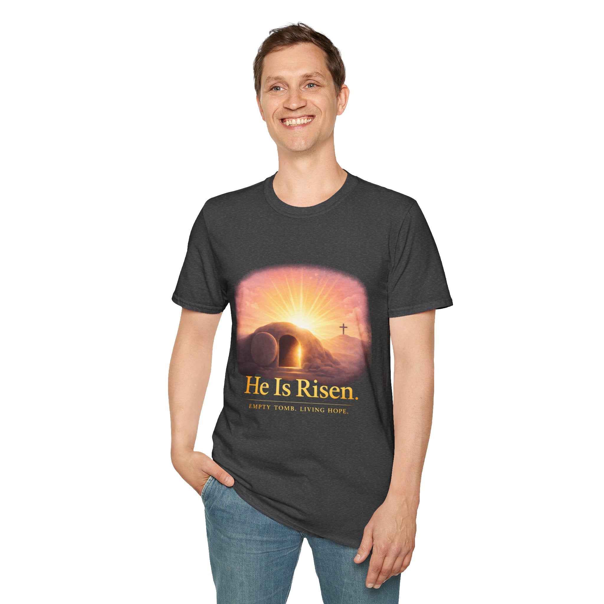 He Is Risen T-Shirt — Christian Easter Resurrection Design - InkAndThreadPrints