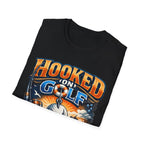 Golf T-Shirt — "Hooked on Golf" Vintage Fishing-Style Design - InkAndThreadPrints