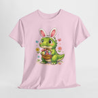 Easter Dino Tee — Cute Bunny-Costume Dinosaur Holding Easter Eggs - InkAndThreadPrints