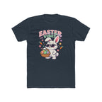 Easter Vibes Bunny Tee — Cute Bunny Holding Basket Graphic T-Shirt - InkAndThreadPrints