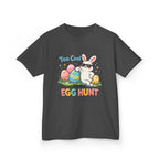 Kids Tee — "Too Cool for the Egg Hunt" Easter Bunny Graphic - InkAndThreadPrints