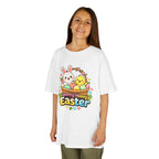 Kids Tee — "Happy Hoppy Easter" Bunny & Chick Easter Shirt - InkAndThreadPrints