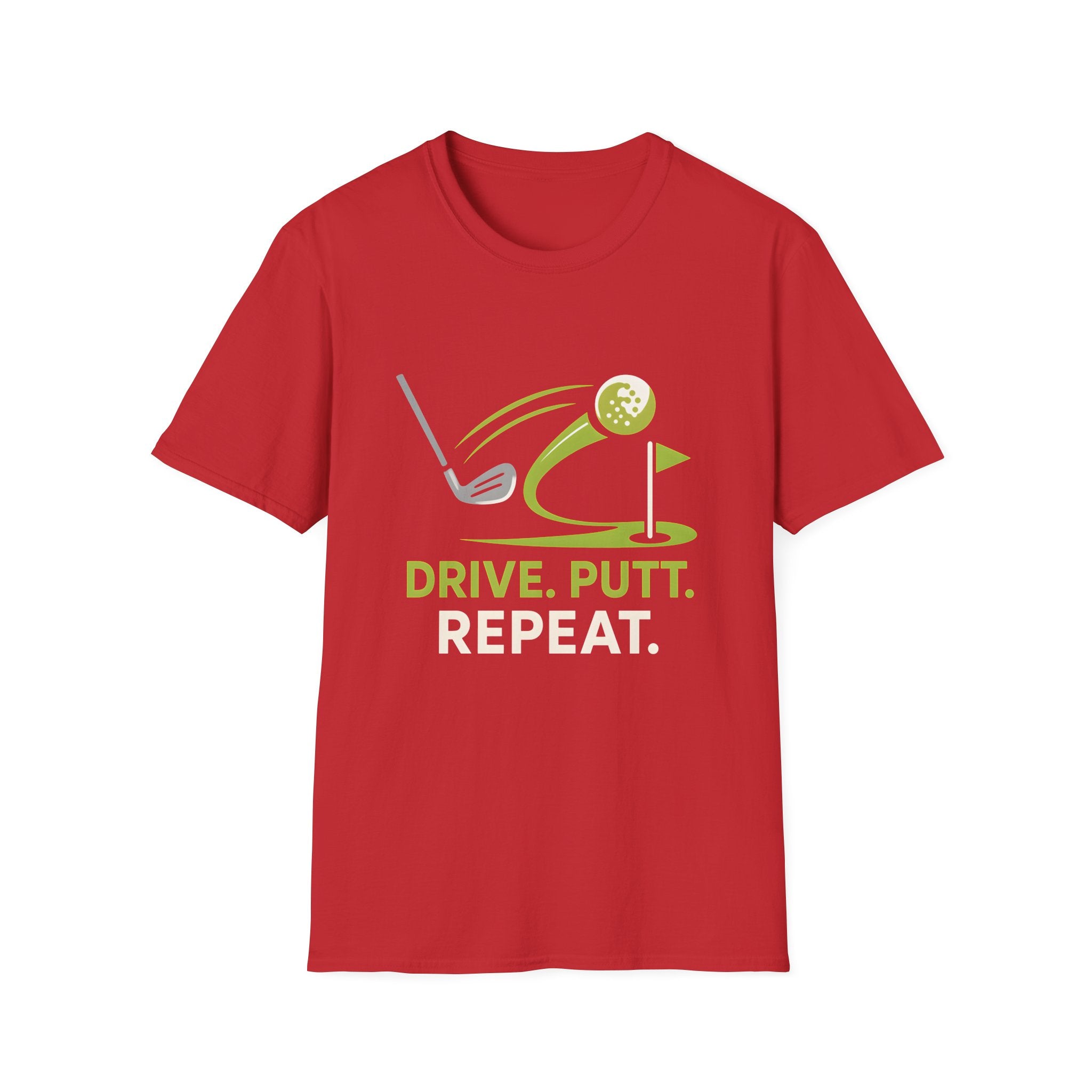 Golf T-Shirt — "Drive. Putt. Repeat." Graphic Tee for Golfers - InkAndThreadPrints