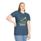 Golf T-Shirt — "Drive. Putt. Repeat." Graphic Tee for Golfers - InkAndThreadPrints
