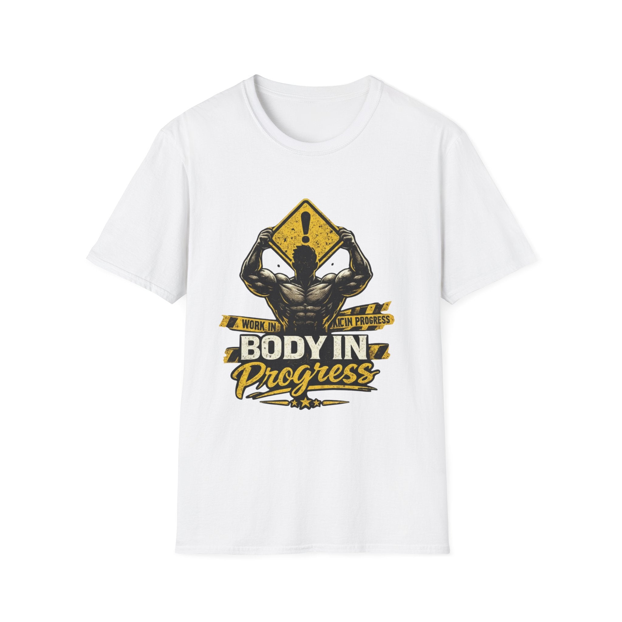 Fitness T-Shirt — “Body In Progress” Gym Workout Tee - InkAndThreadPrints