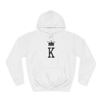 K Crown Hoodie — Minimal King Initial Pullover - InkAndThreadPrints