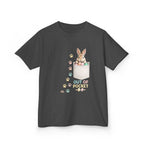 Kids Tee — 'Out of Pocket' Bunny Pocket Shirt (Easter, Spring, Cute Animal) - InkAndThreadPrints