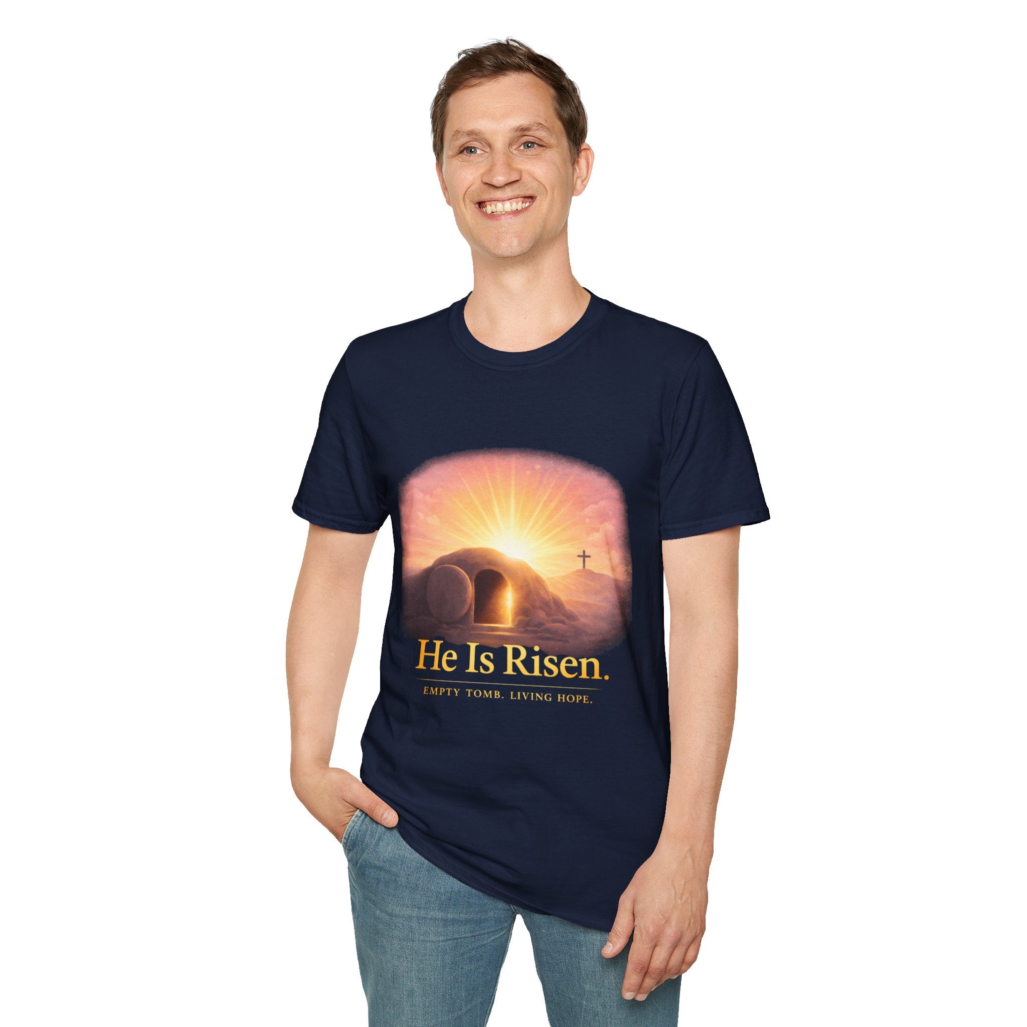 He Is Risen T-Shirt — Christian Easter Resurrection Design - InkAndThreadPrints
