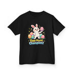 Kids Tee — "Egg Hunt Champion!" Bunny Easter Shirt - InkAndThreadPrints