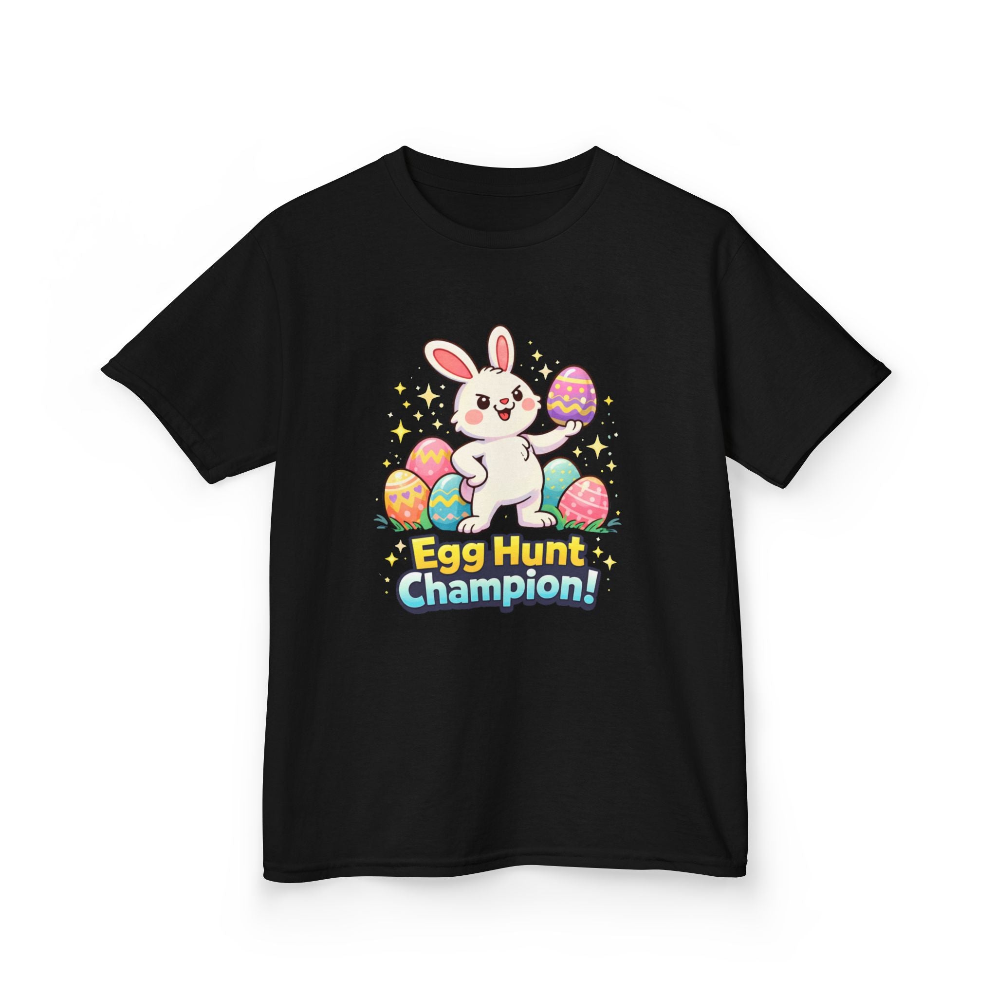 Kids Tee — "Egg Hunt Champion!" Bunny Easter Shirt - InkAndThreadPrints
