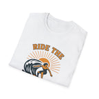 Ride the Waves Surf T-Shirt — Vintage Surfing Tee - InkAndThreadPrints