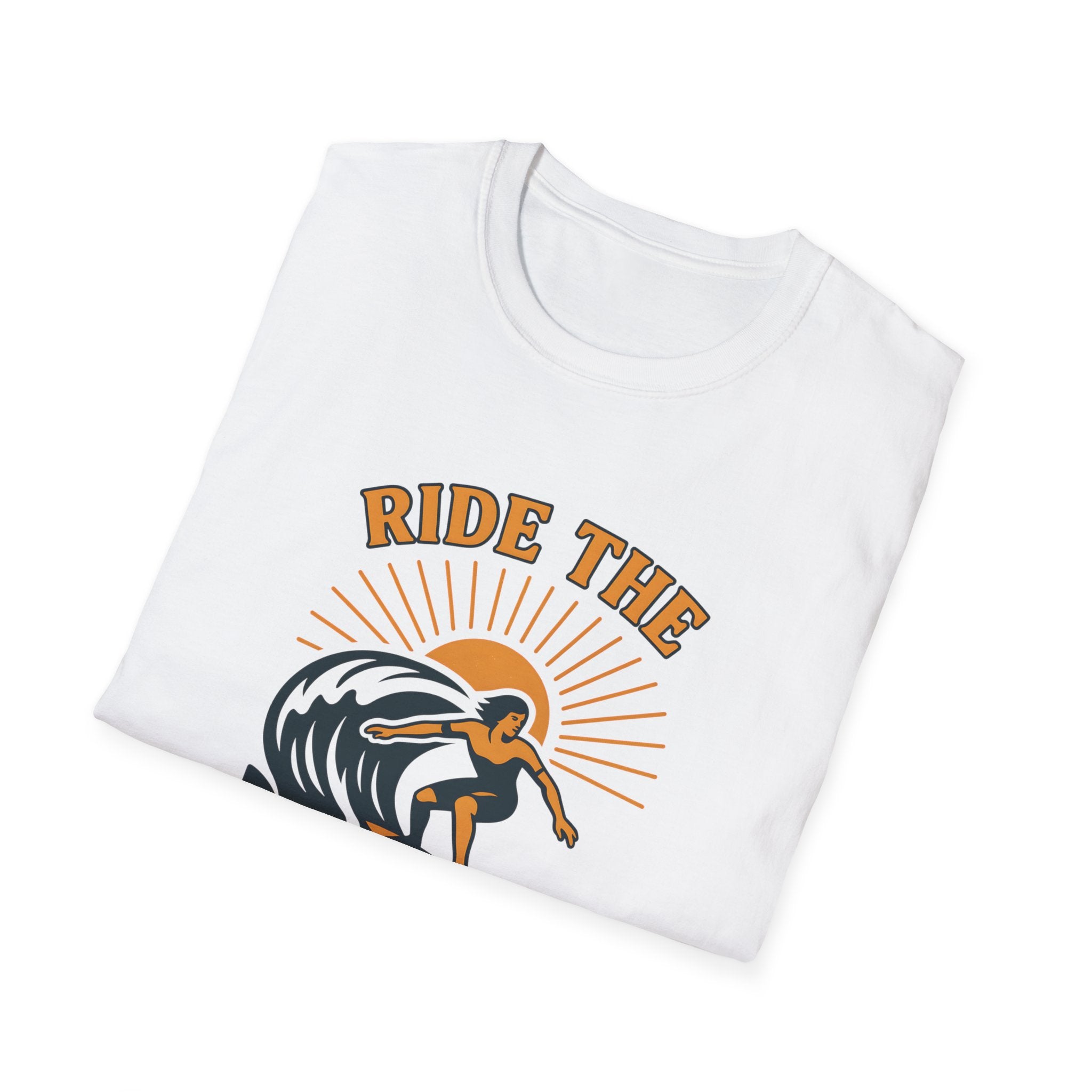 Ride the Waves Surf T-Shirt — Vintage Surfing Tee - InkAndThreadPrints