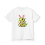Kids Dinosaur Easter Bunny T-Shirt — T-Rex With Bunny Ears & Eggs Tee - InkAndThreadPrints