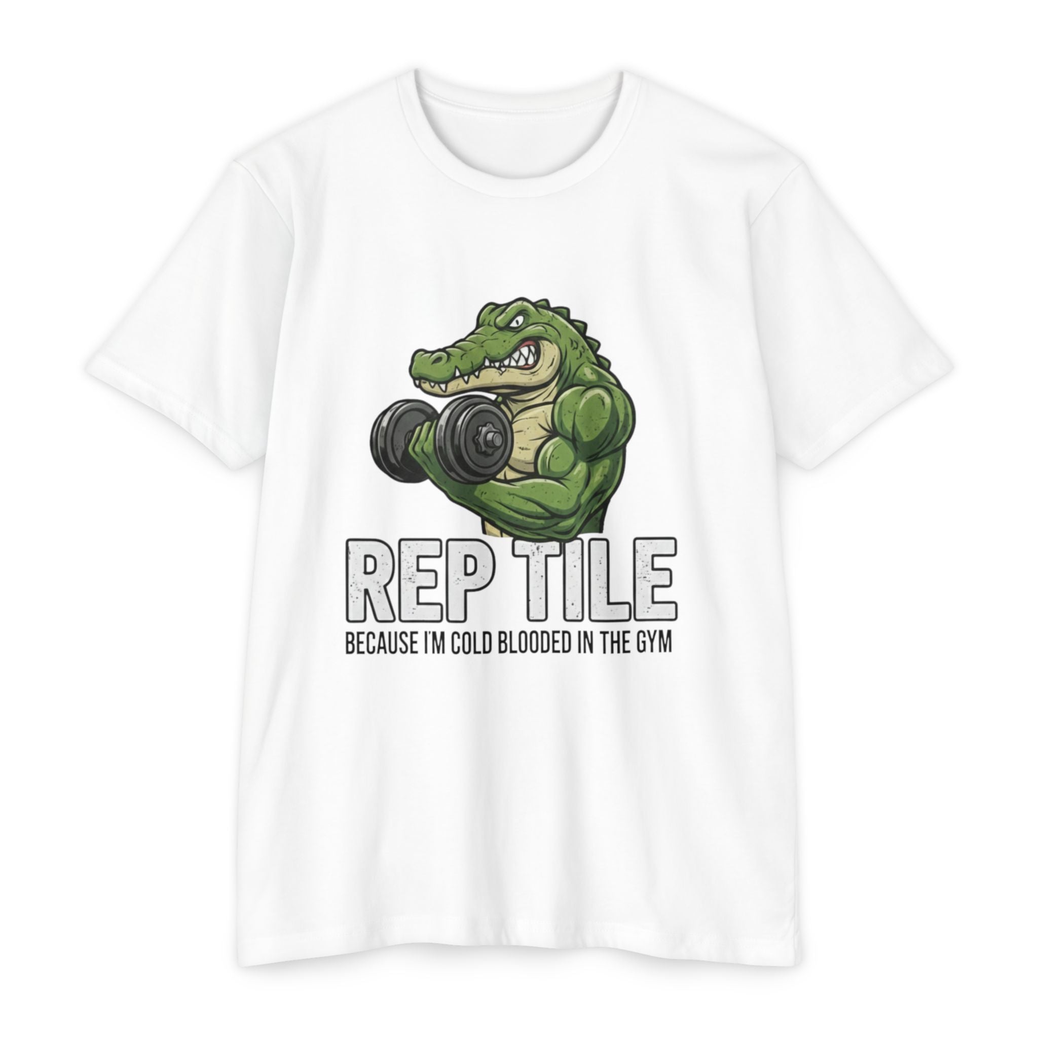Reptile Gym T-Shirt — "Rep Tile" Cold-Blooded Workout Tee - InkAndThreadPrints