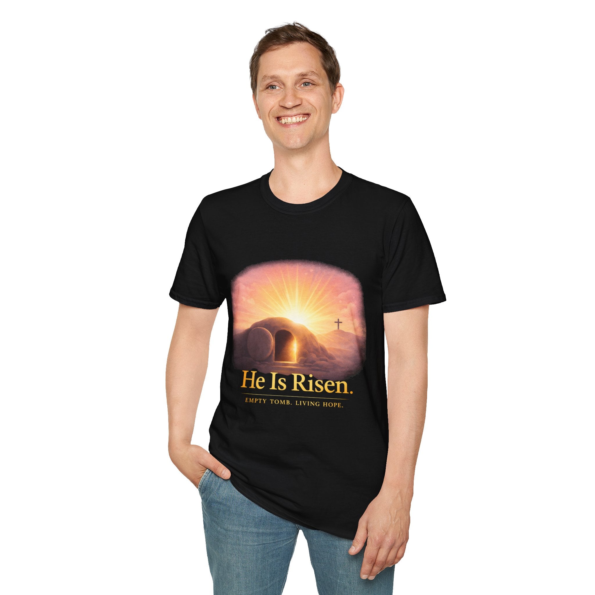 He Is Risen T-Shirt — Christian Easter Resurrection Design - InkAndThreadPrints