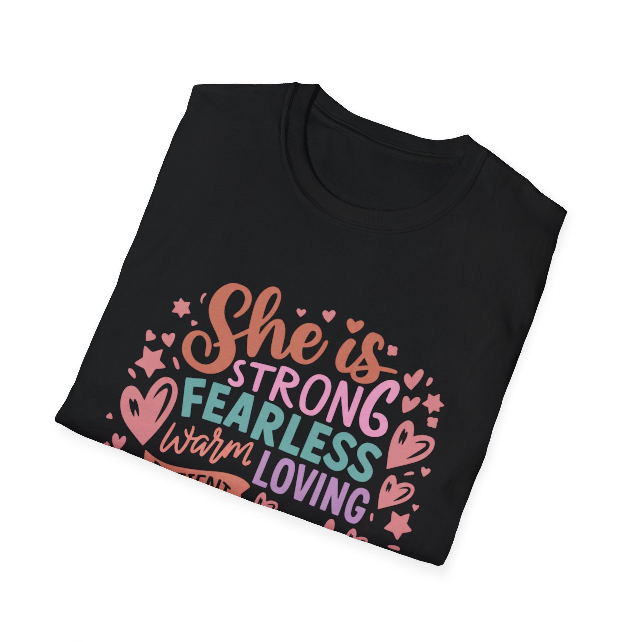 She Is Strong Fearless Loving Patient Selfless Mom T-Shirt - InkAndThreadPrints