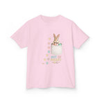 Kids Tee — 'Out of Pocket' Bunny Pocket Shirt (Easter, Spring, Cute Animal) - InkAndThreadPrints