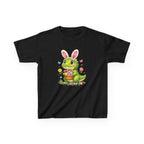 Kids Dinosaur Easter Bunny T-Shirt — T-Rex With Bunny Ears & Eggs Tee - InkAndThreadPrints