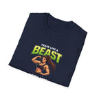 Train Like a Beast Look Like Beauty T-Shirt — Women's Fitness Gym Tee - InkAndThreadPrints