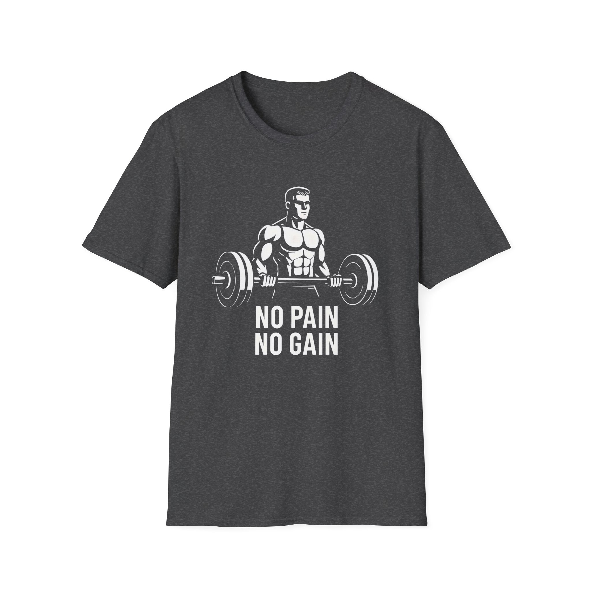 No Pain No Gain Weightlifting T-Shirt — Gym Motivation Tee for Men & Women - InkAndThreadPrints