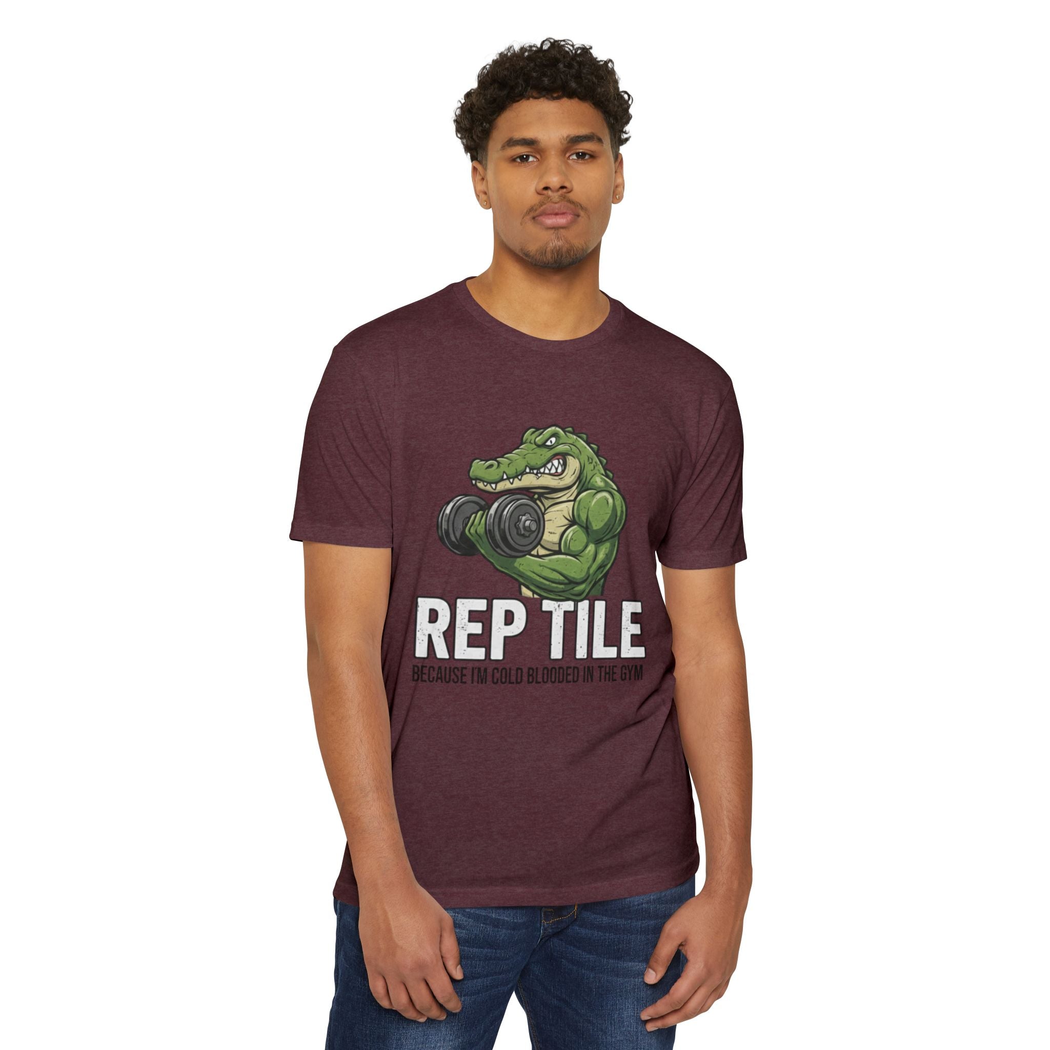 Reptile Gym T-Shirt — "Rep Tile" Cold-Blooded Workout Tee - InkAndThreadPrints