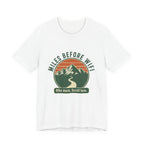 Miles Before WiFi Hiking T-Shirt — "Hike More, Scroll Less" Outdoor Adventure Tee - InkAndThreadPrints