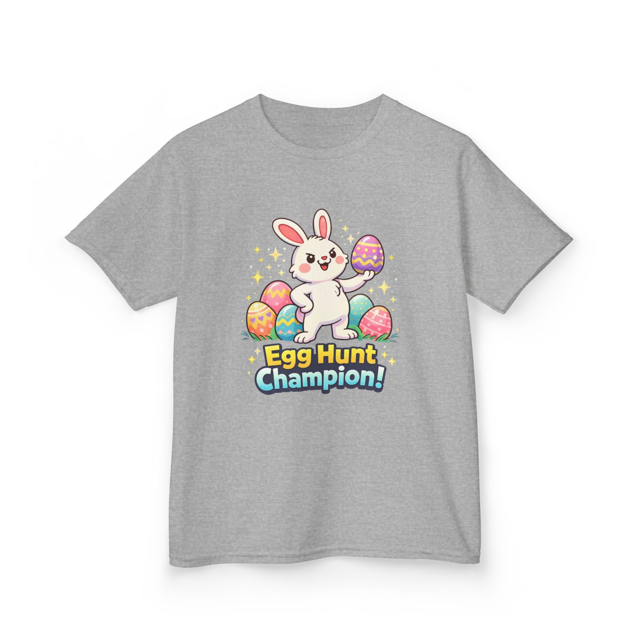 Kids Tee — "Egg Hunt Champion!" Bunny Easter Shirt - InkAndThreadPrints