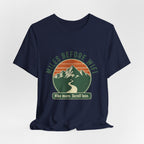 Miles Before WiFi Hiking T-Shirt — "Hike More, Scroll Less" Outdoor Adventure Tee - InkAndThreadPrints