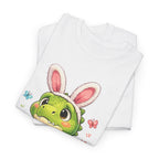 Easter Dino Tee — Cute Bunny-Costume Dinosaur Holding Easter Eggs - InkAndThreadPrints