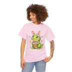 Easter Dino Tee — Cute Bunny-Costume Dinosaur Holding Easter Eggs - InkAndThreadPrints