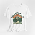 Miles Before WiFi Hiking T-Shirt — "Hike More, Scroll Less" Outdoor Adventure Tee - InkAndThreadPrints