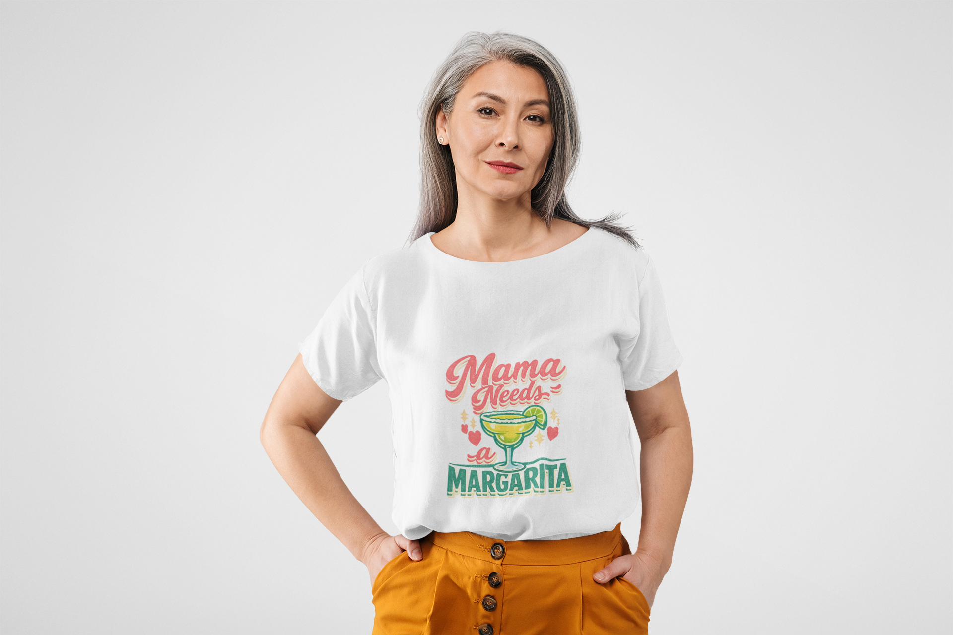 Mama Needs a Margarita T-Shirt - Funny Mom Shirt - Retro Graphic Tee - InkAndThreadPrints
