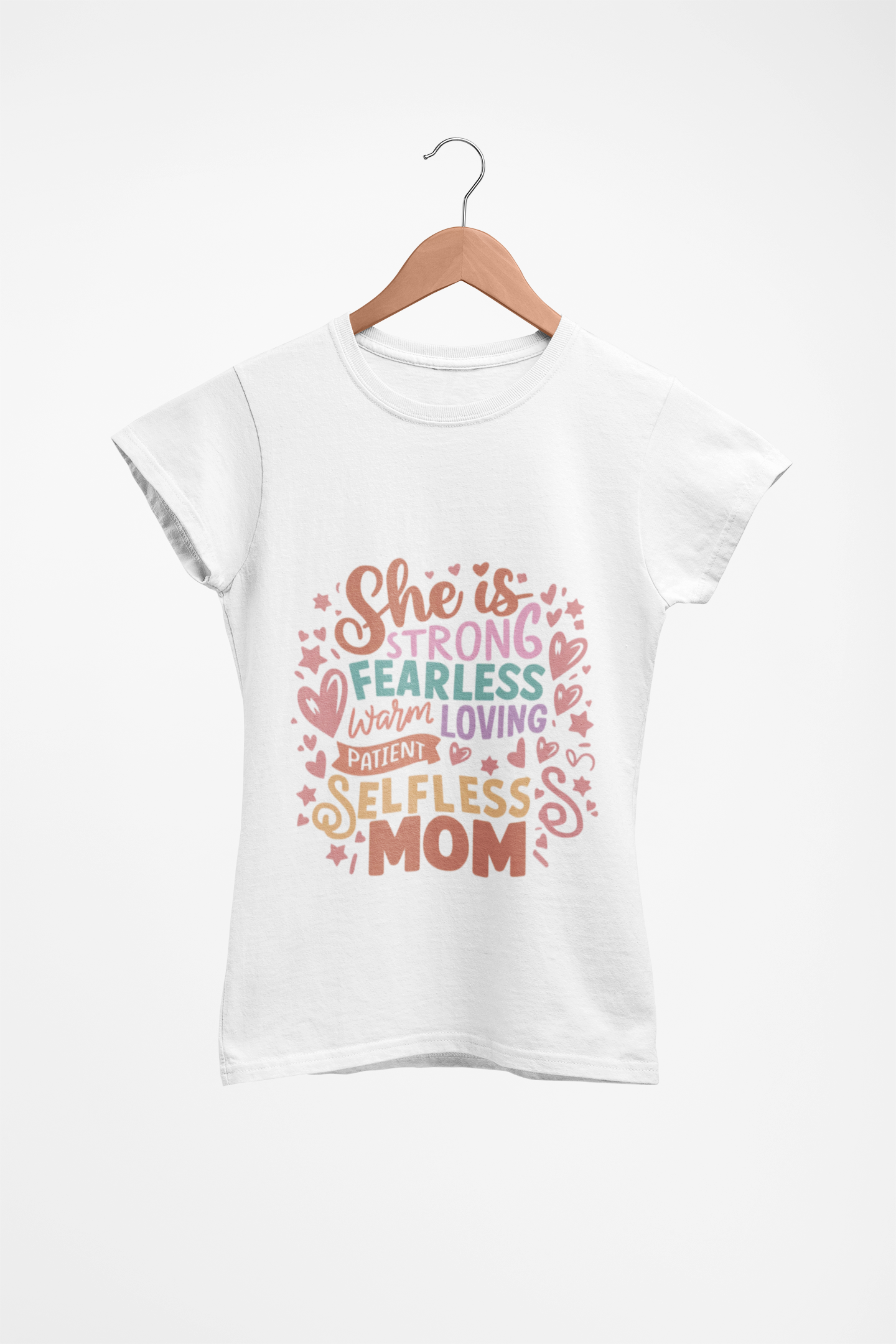 She Is Strong Fearless Loving Patient Selfless Mom T-Shirt - InkAndThreadPrints