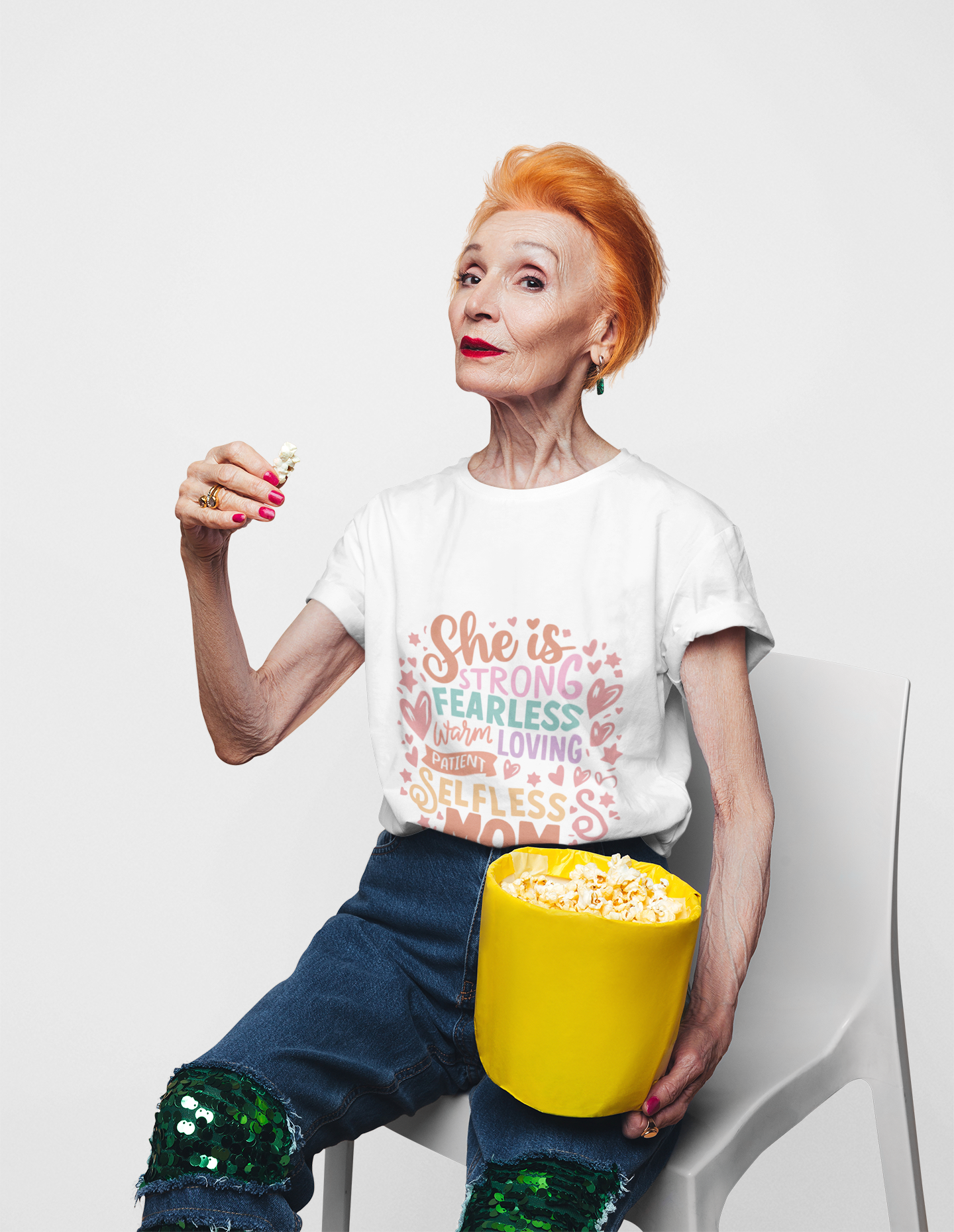 She Is Strong Fearless Loving Patient Selfless Mom T-Shirt - InkAndThreadPrints