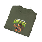 Train Like a Beast Look Like Beauty T-Shirt — Women's Fitness Gym Tee - InkAndThreadPrints