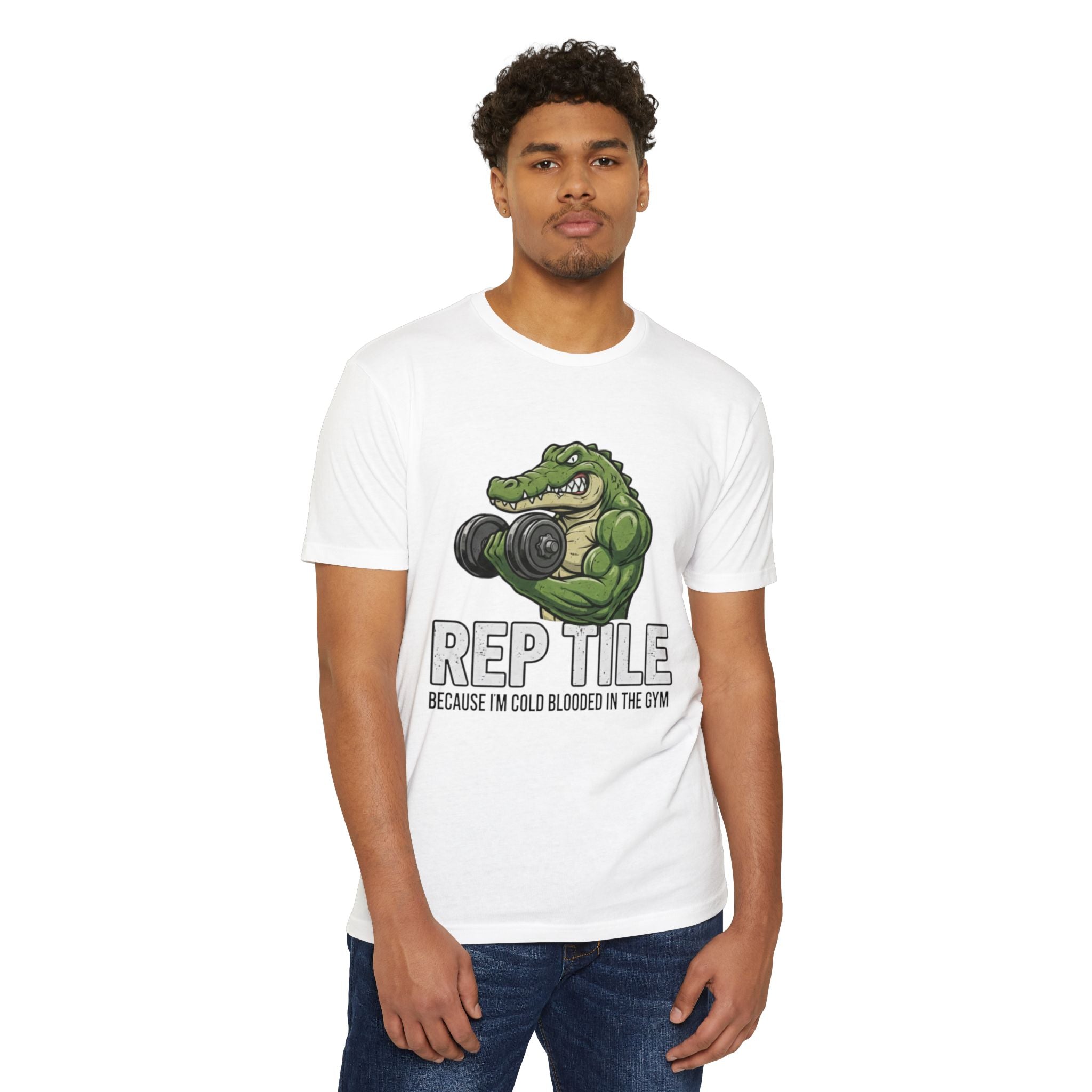 Reptile Gym T-Shirt — "Rep Tile" Cold-Blooded Workout Tee - InkAndThreadPrints