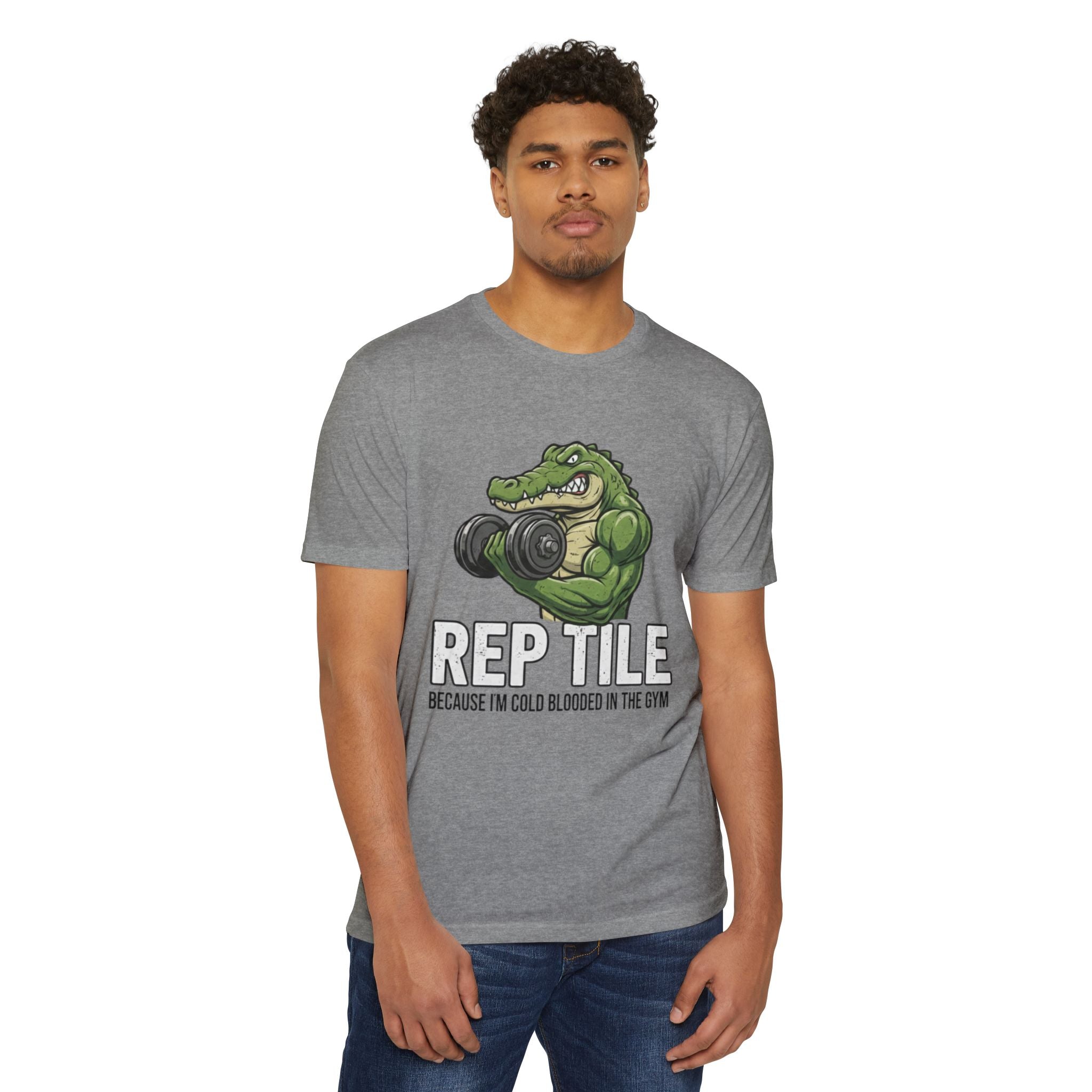 Reptile Gym T-Shirt — "Rep Tile" Cold-Blooded Workout Tee - InkAndThreadPrints