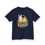 Kids Tee — "Happy Hoppy Easter" Bunny & Chick Easter Shirt - InkAndThreadPrints