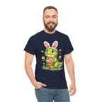 Easter Dino Tee — Cute Bunny-Costume Dinosaur Holding Easter Eggs - InkAndThreadPrints