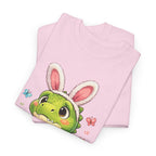 Easter Dino Tee — Cute Bunny-Costume Dinosaur Holding Easter Eggs - InkAndThreadPrints