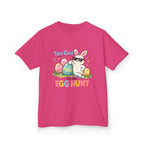 Kids Tee — "Too Cool for the Egg Hunt" Easter Bunny Graphic - InkAndThreadPrints