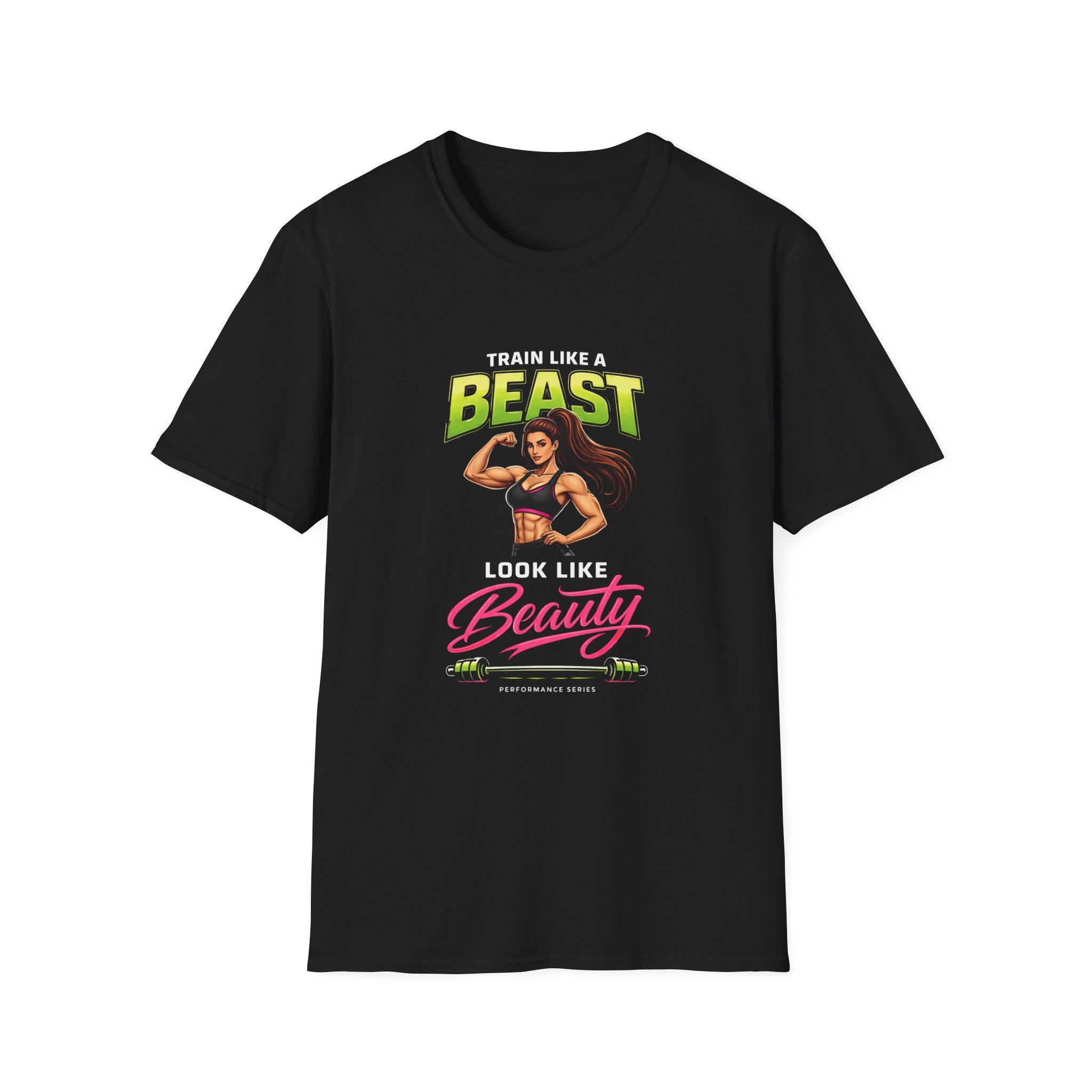 Train Like a Beast Look Like Beauty T-Shirt — Women's Fitness Gym Tee - InkAndThreadPrints