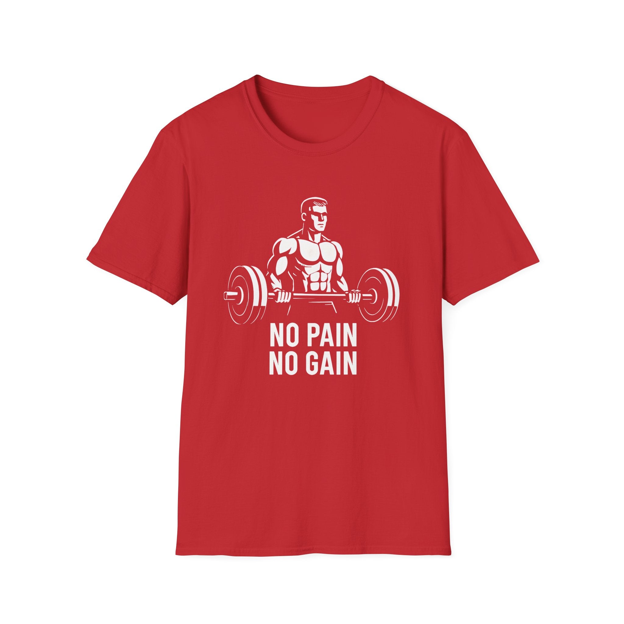 No Pain No Gain Weightlifting T-Shirt — Gym Motivation Tee for Men & Women - InkAndThreadPrints