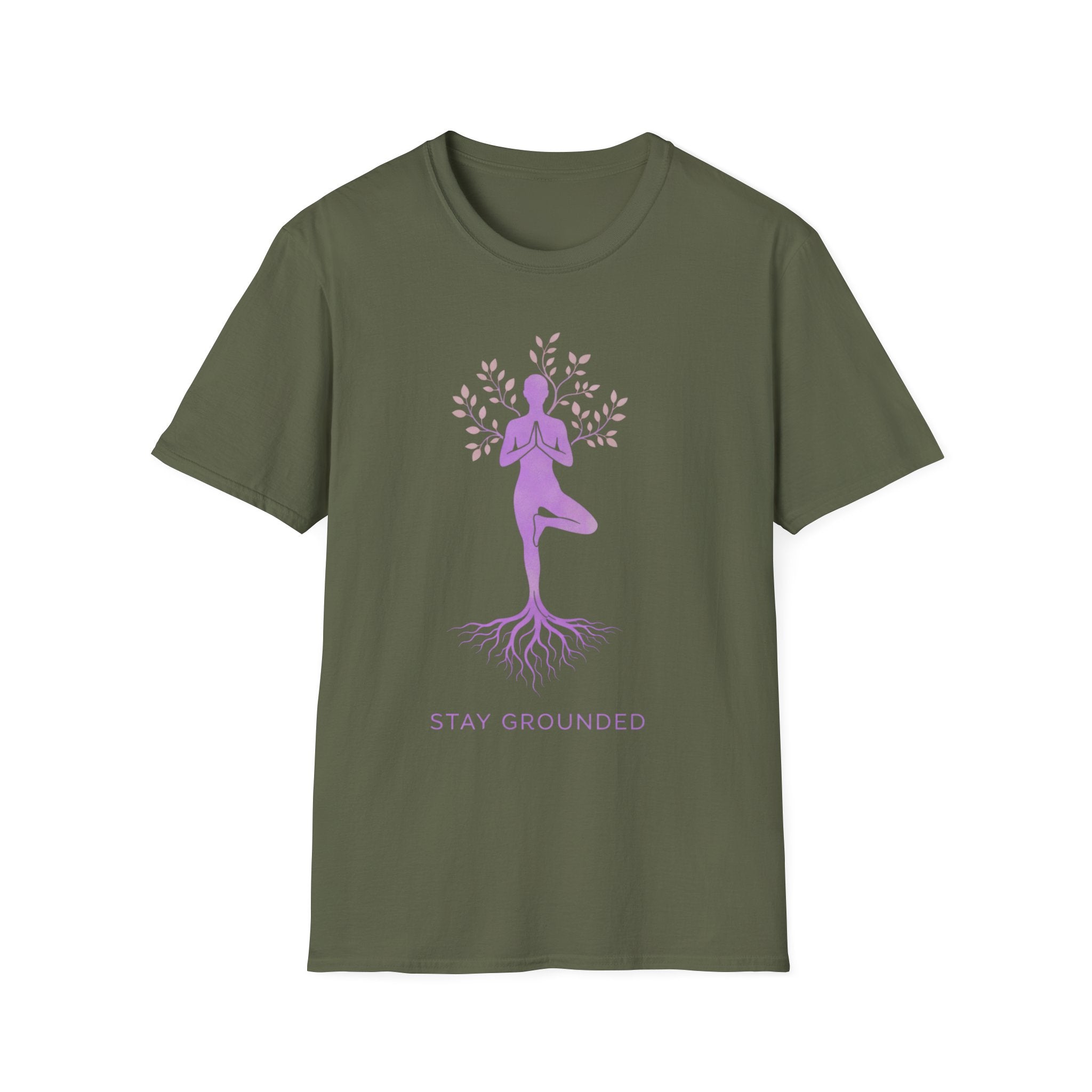 Stay Grounded Yoga T-Shirt - InkAndThreadPrints
