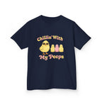 Kids Tee — "Chillin' With My Peeps" Cute Chick Graphic - InkAndThreadPrints