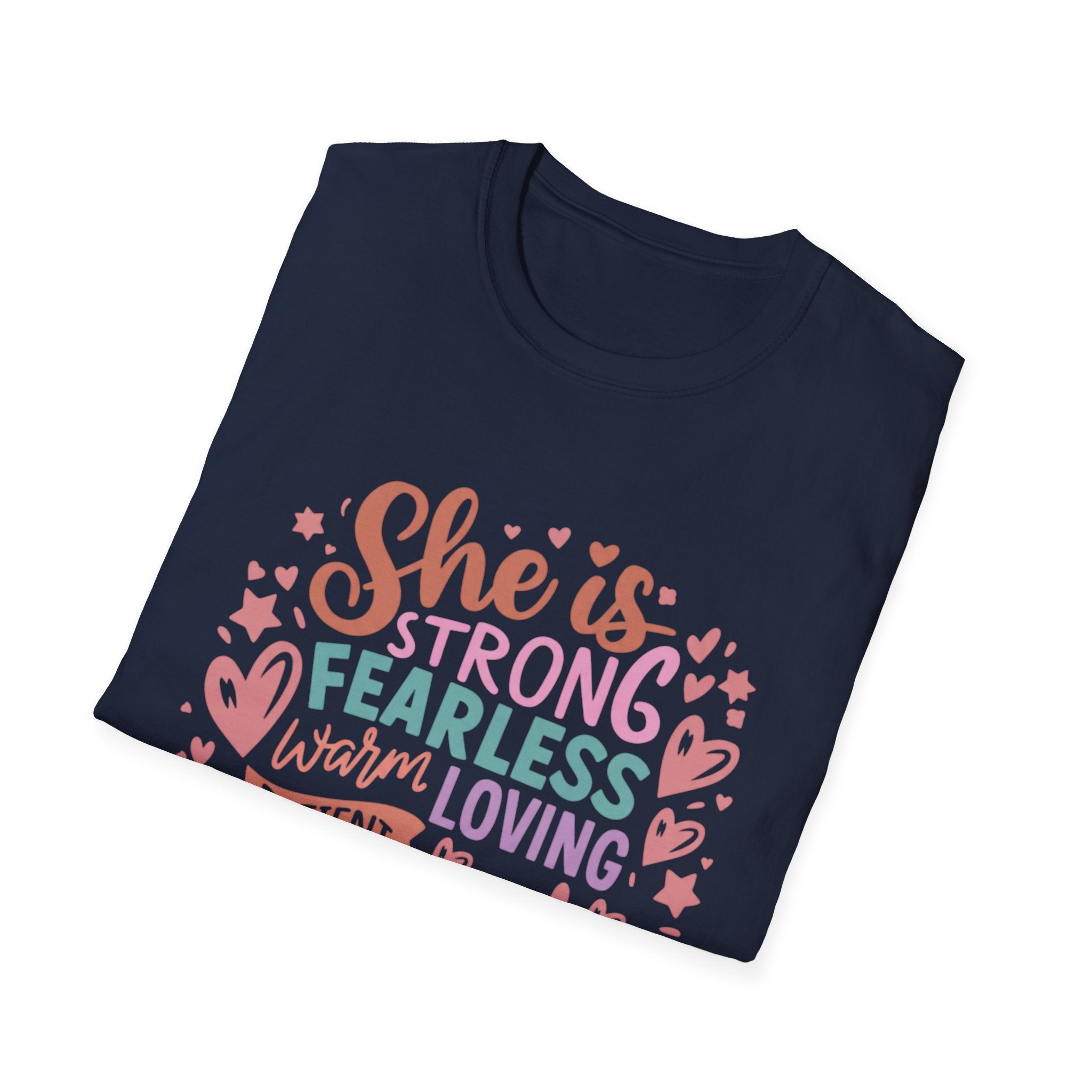 She Is Strong Fearless Loving Patient Selfless Mom T-Shirt - InkAndThreadPrints