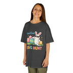 Kids Tee — "Too Cool for the Egg Hunt" Easter Bunny Graphic - InkAndThreadPrints