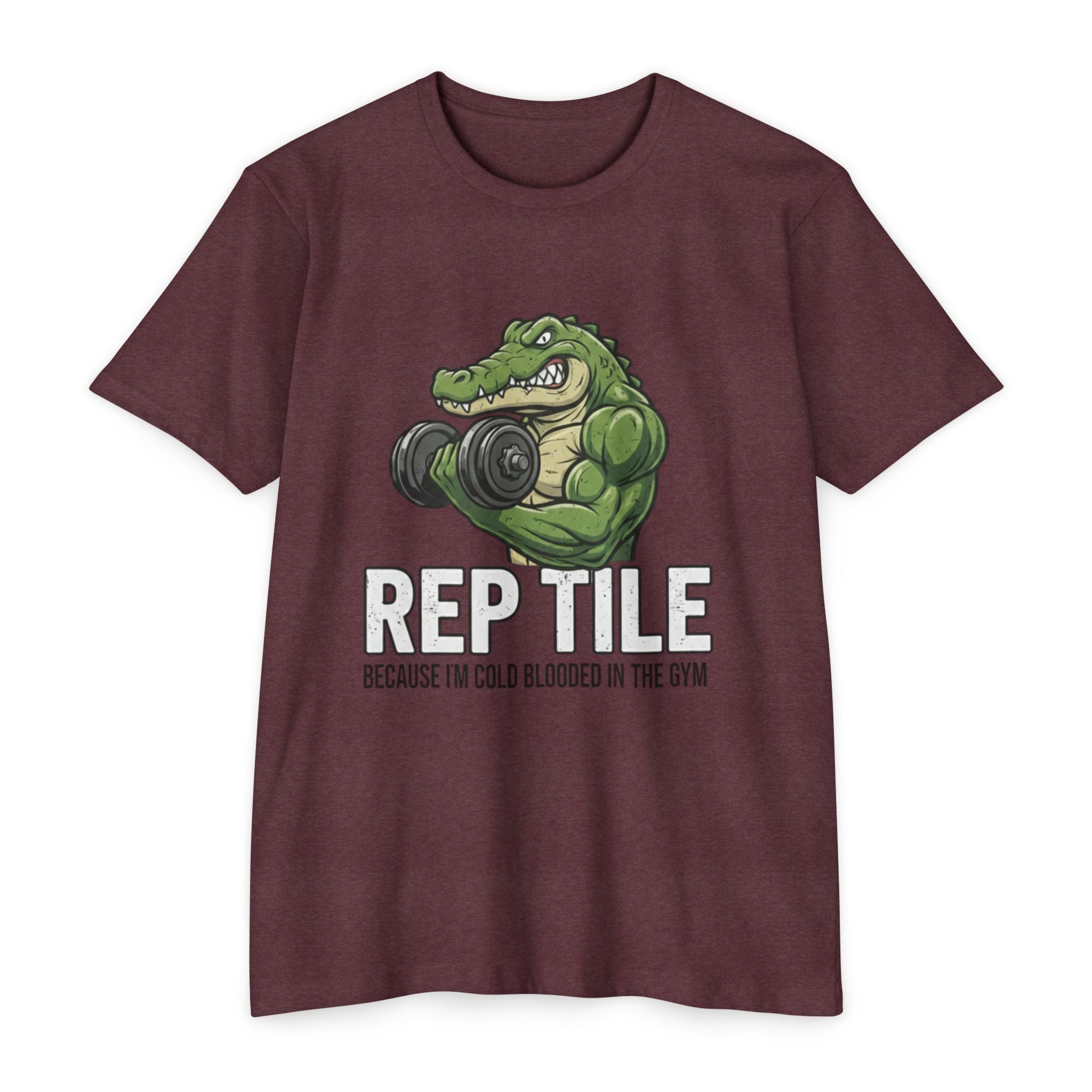 Reptile Gym T-Shirt — "Rep Tile" Cold-Blooded Workout Tee - InkAndThreadPrints